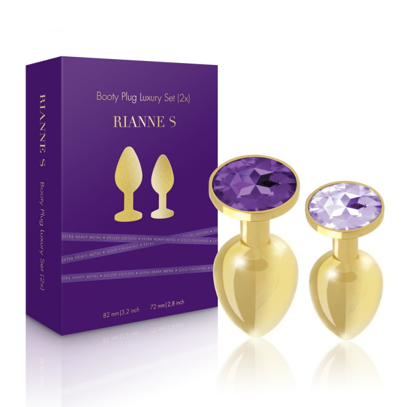 Rianne S Booty Plug Gold-Plated Luxury Set 2 Gold